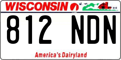 WI license plate 812NDN