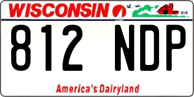 WI license plate 812NDP