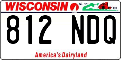 WI license plate 812NDQ