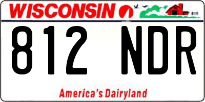 WI license plate 812NDR
