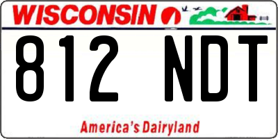 WI license plate 812NDT
