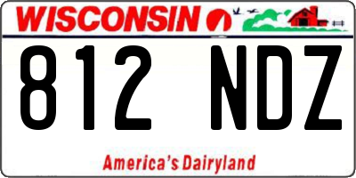 WI license plate 812NDZ