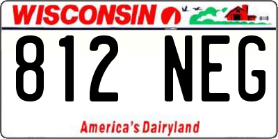 WI license plate 812NEG
