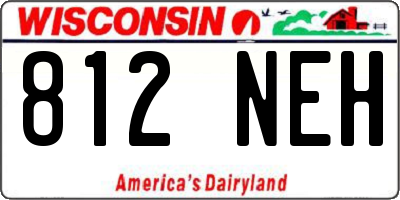 WI license plate 812NEH