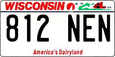 WI license plate 812NEN