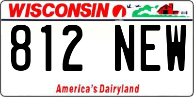 WI license plate 812NEW