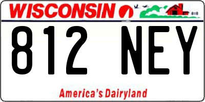 WI license plate 812NEY