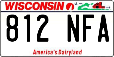 WI license plate 812NFA