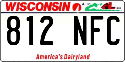 WI license plate 812NFC