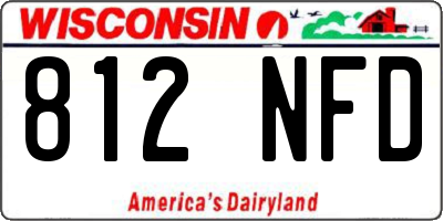 WI license plate 812NFD