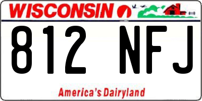 WI license plate 812NFJ