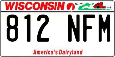 WI license plate 812NFM