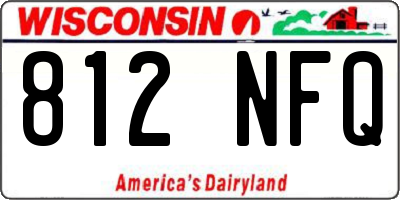 WI license plate 812NFQ