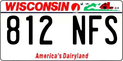 WI license plate 812NFS