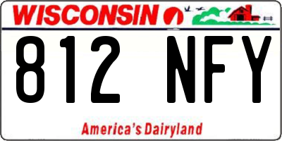 WI license plate 812NFY