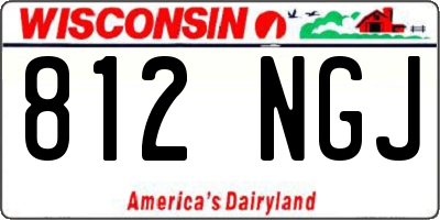 WI license plate 812NGJ