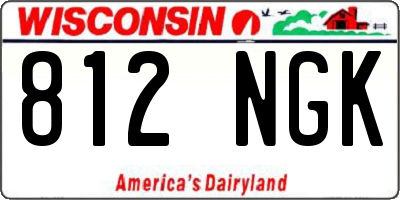 WI license plate 812NGK