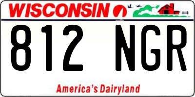 WI license plate 812NGR