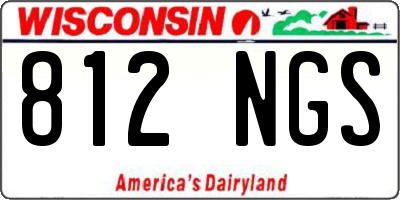 WI license plate 812NGS