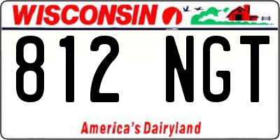 WI license plate 812NGT