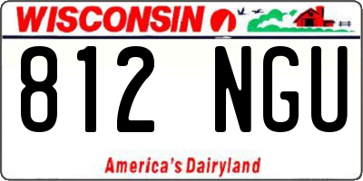 WI license plate 812NGU