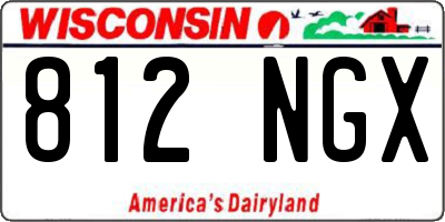 WI license plate 812NGX