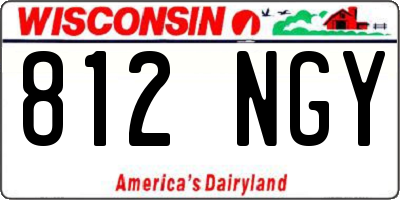 WI license plate 812NGY