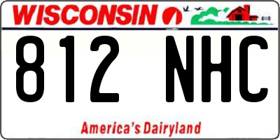 WI license plate 812NHC