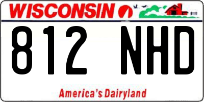 WI license plate 812NHD