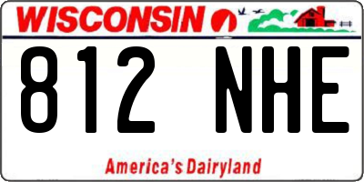 WI license plate 812NHE