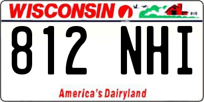 WI license plate 812NHI