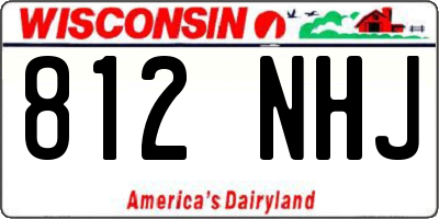 WI license plate 812NHJ