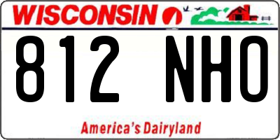 WI license plate 812NHO