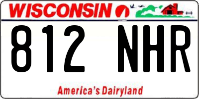 WI license plate 812NHR