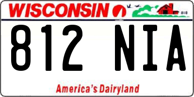 WI license plate 812NIA