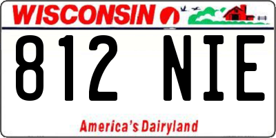WI license plate 812NIE