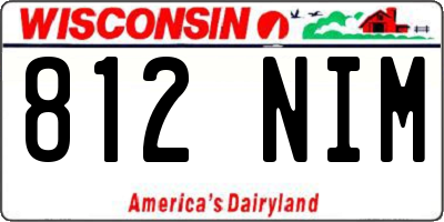 WI license plate 812NIM