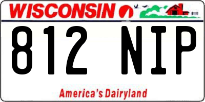 WI license plate 812NIP