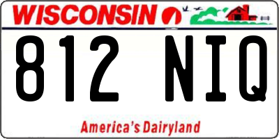 WI license plate 812NIQ