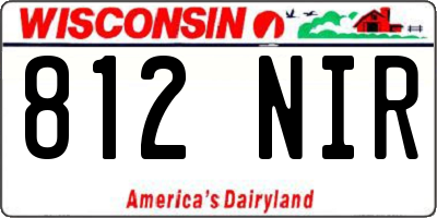 WI license plate 812NIR