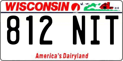 WI license plate 812NIT