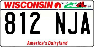 WI license plate 812NJA