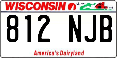 WI license plate 812NJB