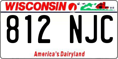 WI license plate 812NJC