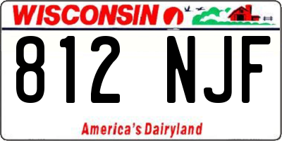 WI license plate 812NJF