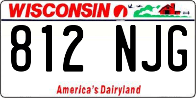 WI license plate 812NJG