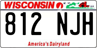 WI license plate 812NJH
