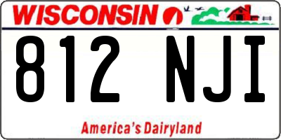 WI license plate 812NJI