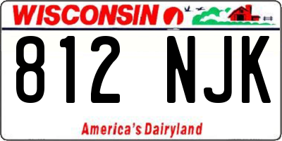 WI license plate 812NJK