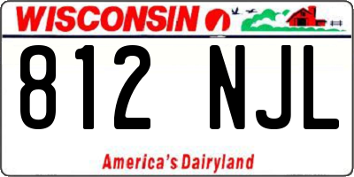 WI license plate 812NJL